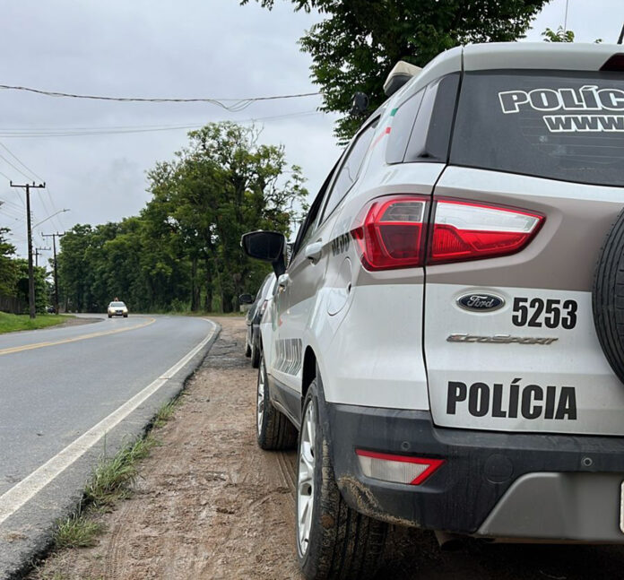 A guarnição realizou diligências nos arredores do local