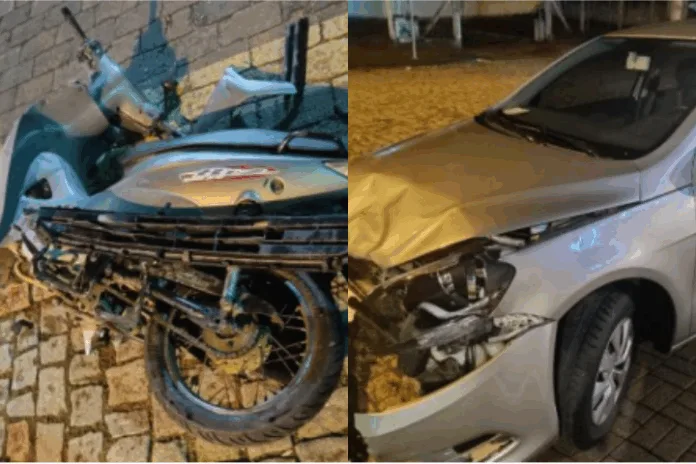 Motociclista fica ferida em acidente de trânsito no bairro Carijós, em Indaial