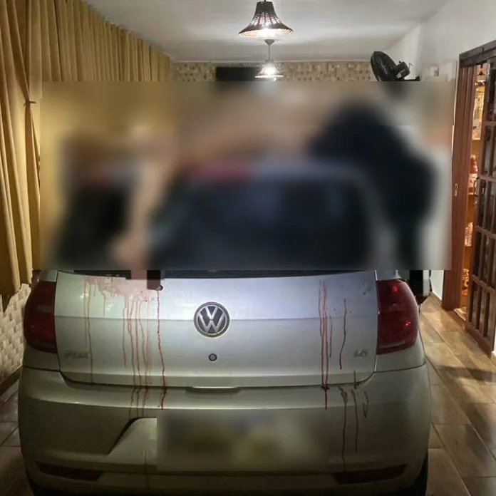 Motorista atropela mulher e segue viagem com corpo preso no teto do carro