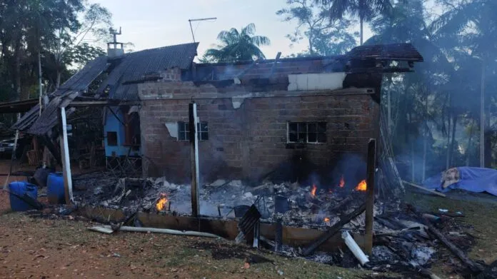 Morador de Pomerode perde tudo em incêndio