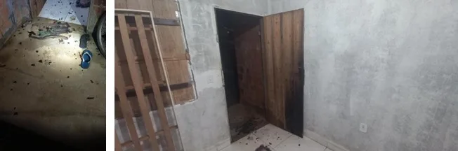 Moradores apagam princípio de incêndio após suspeita de ataque com coquetel molotov em Timbó