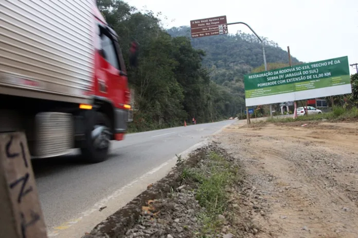 Obra de revitalização da SC-110 entre Pomerode e Jaraguá será inaugurada nesta sexta-feira