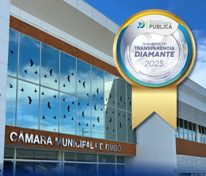 Câmara de Timbó recebe Selo Diamante em transparência