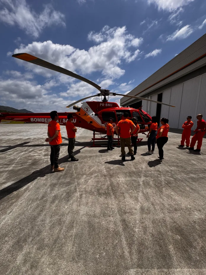 Defesa Civil de Timbó participa de instrução com o Batalhão de Operações Aéreas de Blumenau