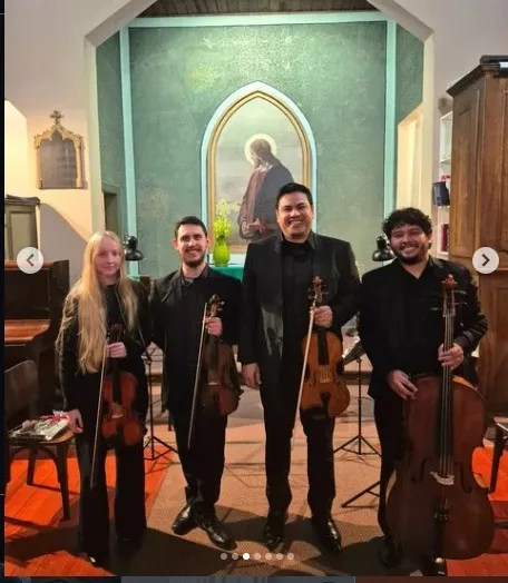 Quarteto dos Arcos leva concerto de música clássica ao Museu da Música de Timbó