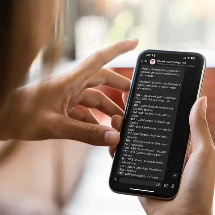 Indaial retoma agendamento de consultas por WhatsApp a partir desta segunda-feira (18)