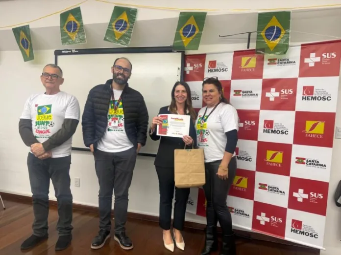 Polícia Civil de Santa Catarina é homenageada por apoio às campanhas de doação de sangue